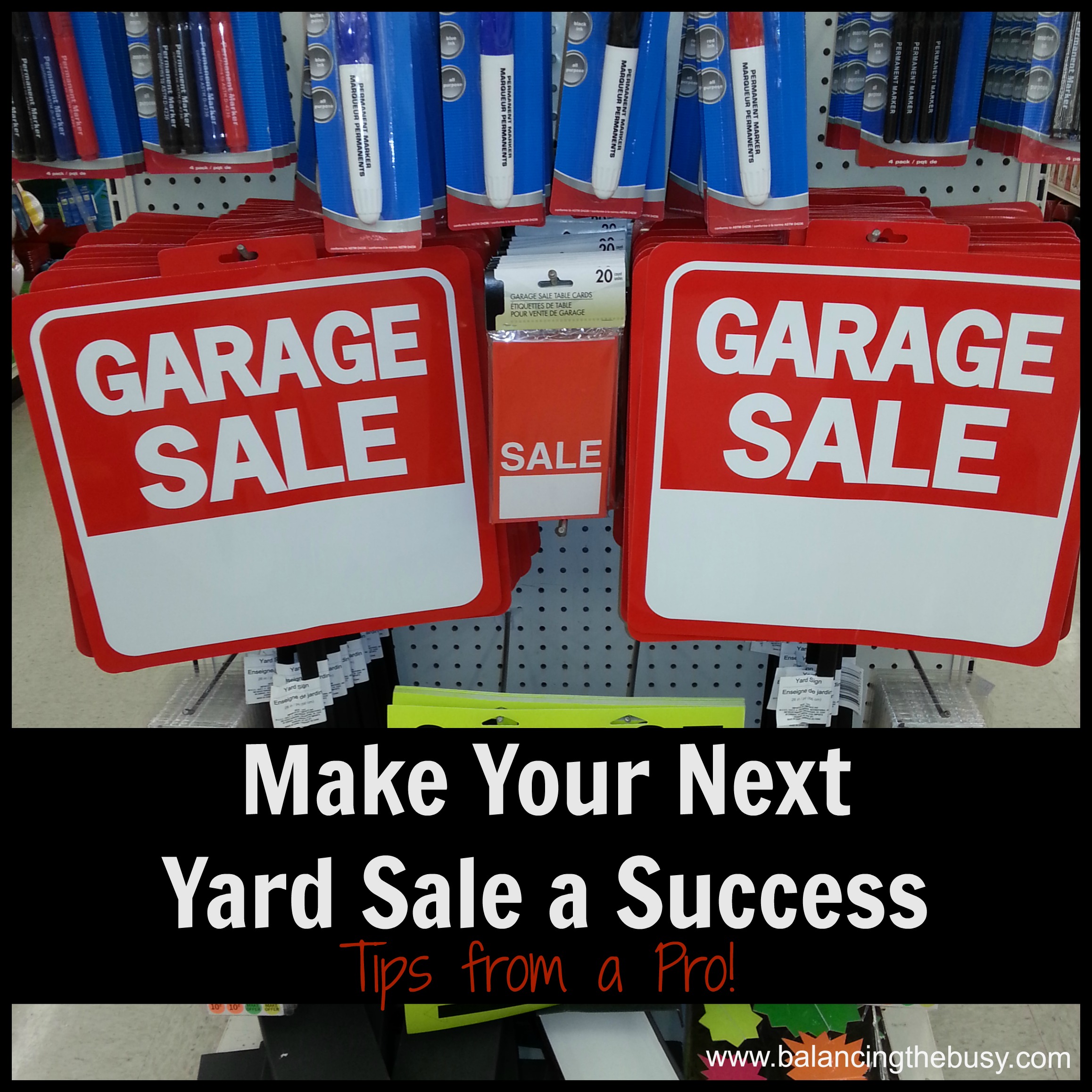 Make Your Next Yard Sale a Success! » Balancing the Busy